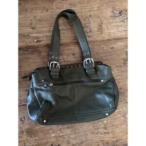Tignanello deep olive leather purse